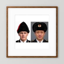 Composite image showing Canadian Military Winter Wedge Fur Hat and Russian Army Ushanka
