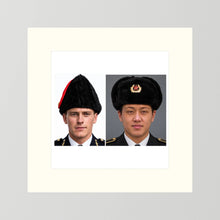 Composite image showing Canadian Military Winter Wedge Fur Hat and Russian Army Ushanka