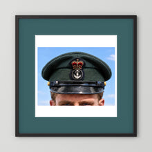 Canadian Royal Navy Officer Visor Cap 1969, H.M.S. Rainbow — photograph presentation mockup