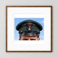 Canadian Royal Navy Officer Visor Cap 1969, H.M.S. Rainbow — photograph presentation mockup
