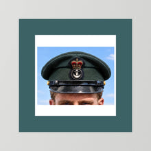 Canadian Royal Navy Officer Visor Cap 1969, H.M.S. Rainbow — photograph presentation mockup