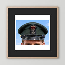 Canadian Royal Navy Officer Visor Cap 1969, H.M.S. Rainbow — photograph presentation mockup