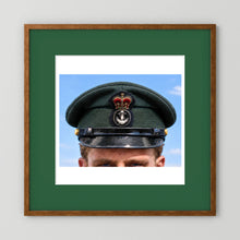 Canadian Royal Navy Officer Visor Cap 1969, H.M.S. Rainbow — photograph presentation mockup