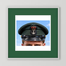Canadian Royal Navy Officer Visor Cap 1969, H.M.S. Rainbow — photograph presentation mockup
