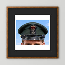 Canadian Royal Navy Officer Visor Cap 1969, H.M.S. Rainbow — photograph presentation mockup