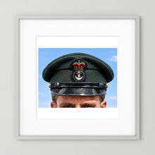 Canadian Royal Navy Officer Visor Cap 1969, H.M.S. Rainbow — photograph presentation mockup