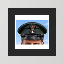 Canadian Royal Navy Officer Visor Cap 1969, H.M.S. Rainbow — photograph presentation mockup