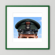 Canadian Royal Navy Officer Visor Cap 1969, H.M.S. Rainbow — photograph presentation mockup
