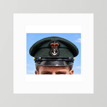 Canadian Royal Navy Officer Visor Cap 1969, H.M.S. Rainbow — photograph presentation mockup