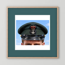 Canadian Royal Navy Officer Visor Cap 1969, H.M.S. Rainbow — photograph presentation mockup
