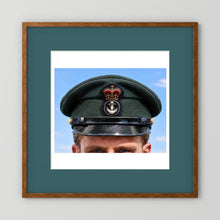 Canadian Royal Navy Officer Visor Cap 1969, H.M.S. Rainbow — photograph presentation mockup