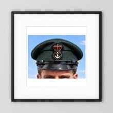 Canadian Royal Navy Officer Visor Cap 1969, H.M.S. Rainbow — photograph presentation mockup