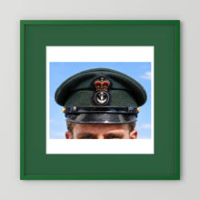 Canadian Royal Navy Officer Visor Cap 1969, H.M.S. Rainbow — photograph presentation mockup