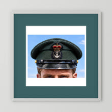 Canadian Royal Navy Officer Visor Cap 1969, H.M.S. Rainbow — photograph presentation mockup