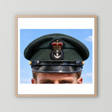 Canadian Royal Navy Officer Visor Cap 1969, H.M.S. Rainbow — photograph presentation mockup