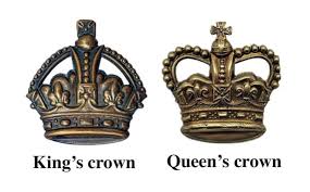 Composite image showing Crowns, King's and Queen's. Victorian to Queen Elizabeth