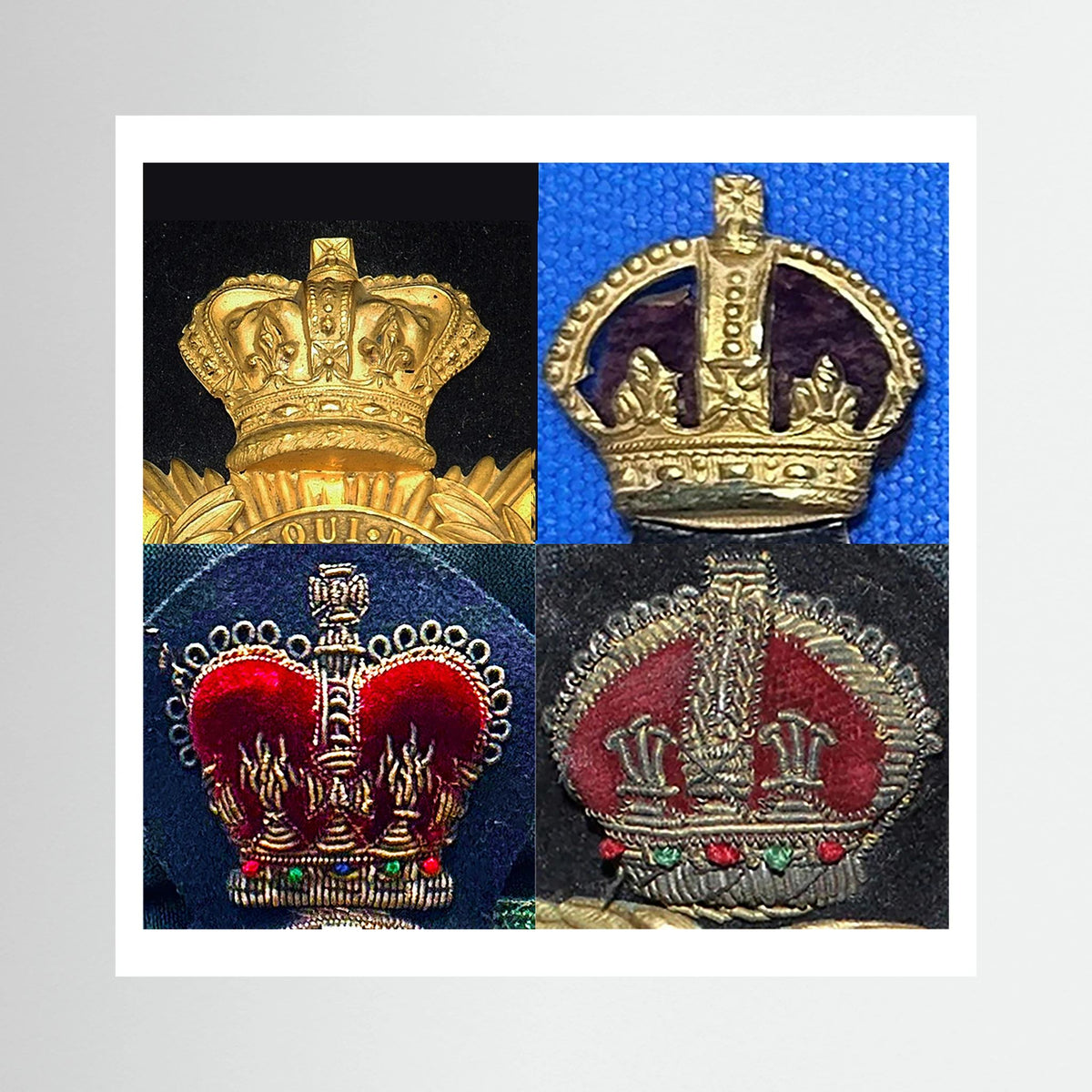 Crowns, King's and Queen's. Victorian to Queen Elizabeth — composite presentation mockup