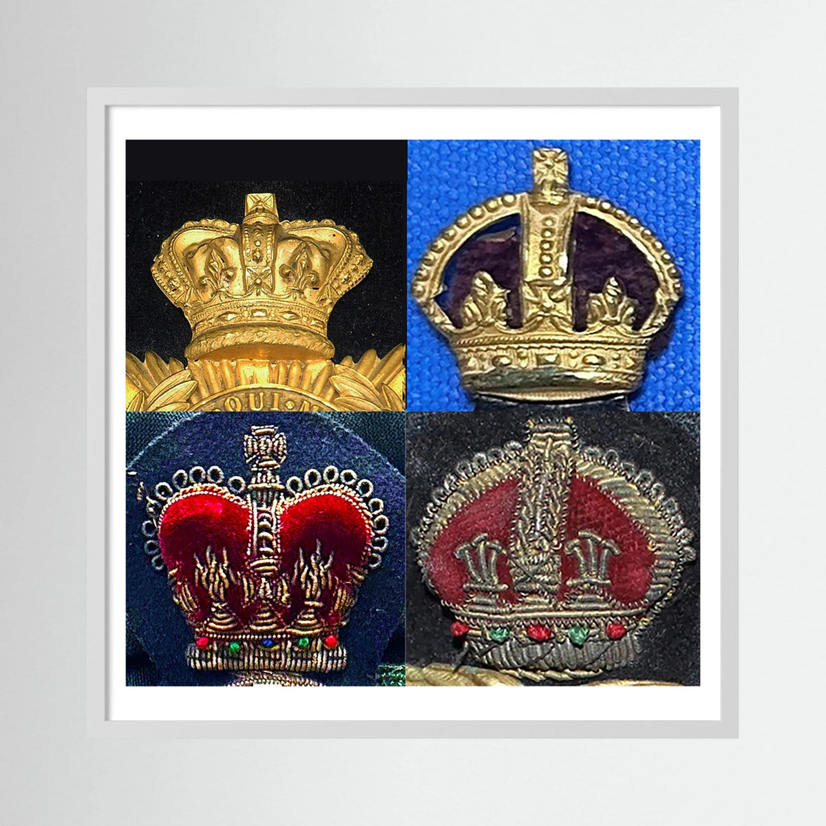 Crowns, King's and Queen's. Victorian to Queen Elizabeth — composite presentation mockup