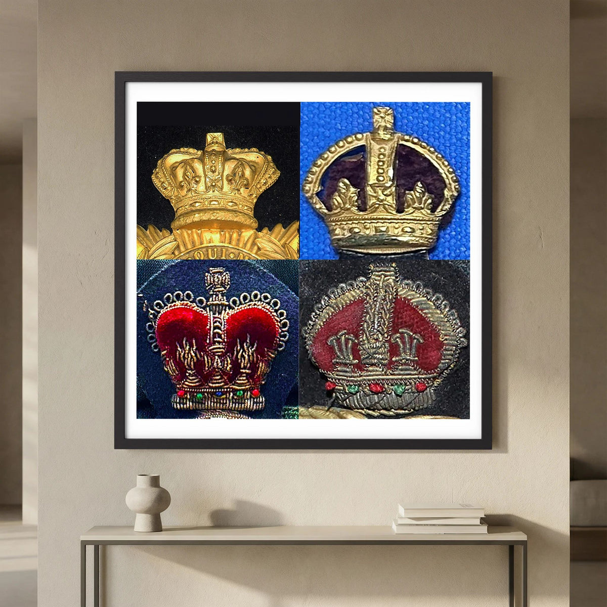 Crowns, King's and Queen's. Victorian to Queen Elizabeth — composite presentation mockup