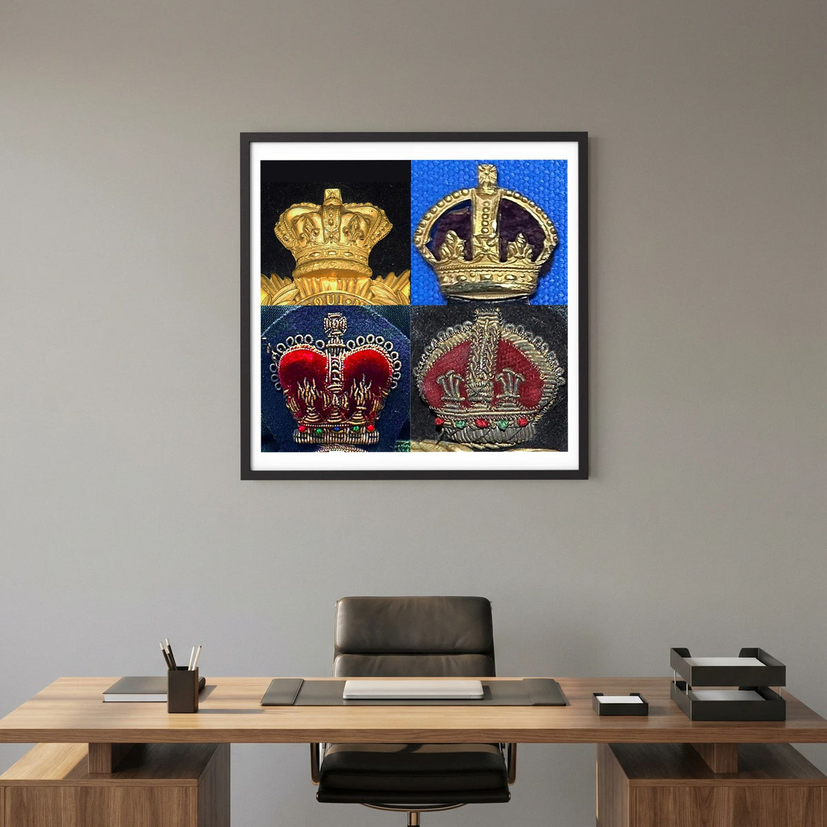 Crowns, King's and Queen's. Victorian to Queen Elizabeth — composite presentation mockup