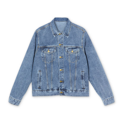 Denim Jacket — 'Art Goes to War' Graphic Back Patch, Vintage-Inspired Streetwear - Art goes to War