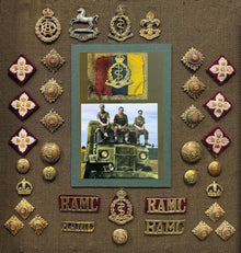 Display Boards of Military Insignia, Regimental & Service Cap Badges, Ranks, Shoulder Sleeve Insignia - Art goes to War