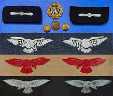 Display Boards of Military Insignia, Regimental & Service Cap Badges, Ranks, Shoulder Sleeve Insignia - Art goes to War
