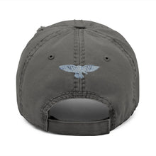 Distressed Embroidered Dad Hat — 'Art Goes to War' Red Eagle — product photograph