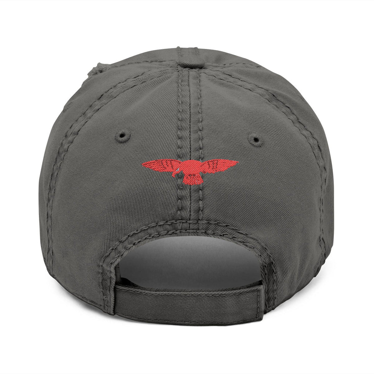 Distressed Embroidered Dad Hat — 'Art Goes to War' Vintage Eagle Cap — product photograph