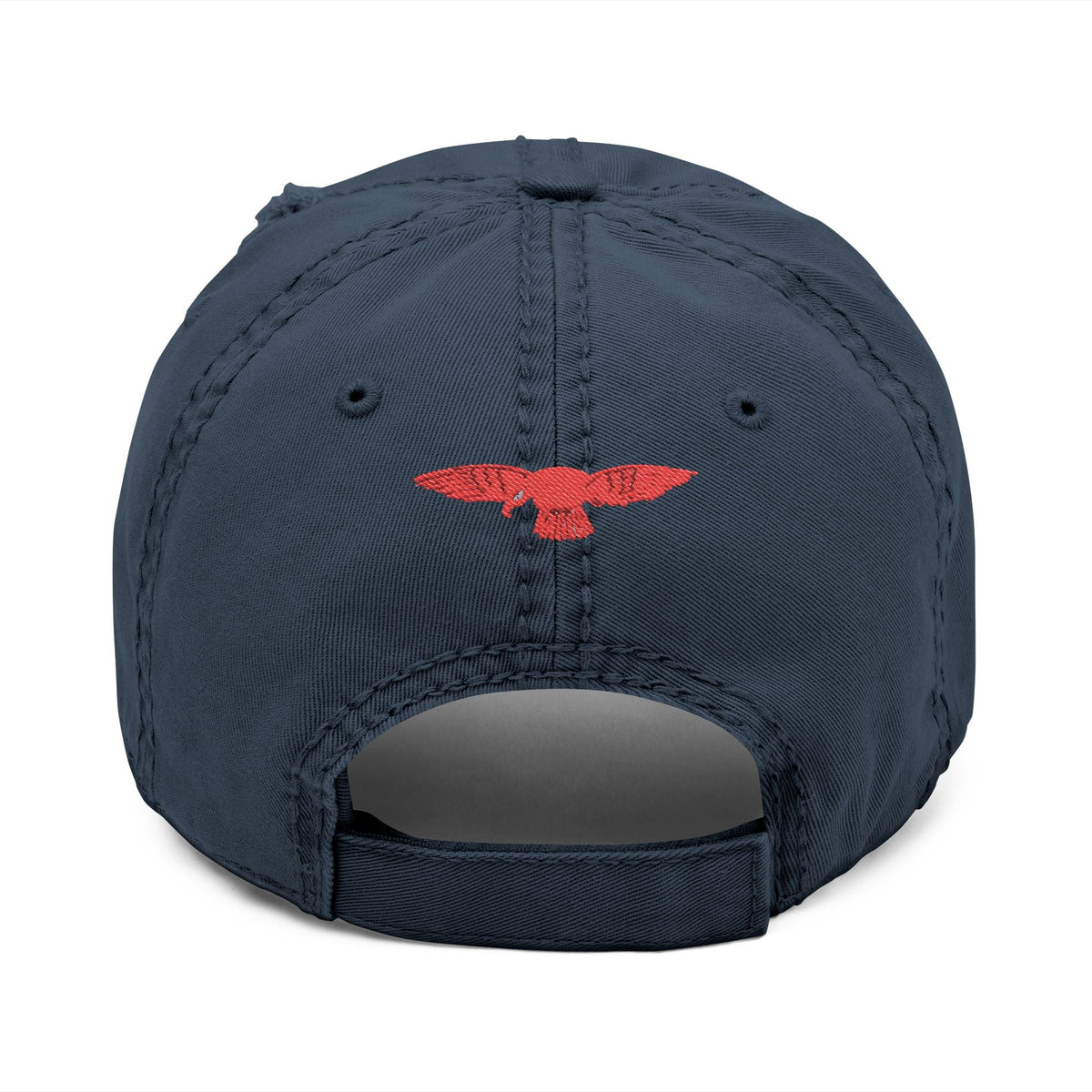 Distressed Embroidered Dad Hat — 'Art Goes to War' Vintage Eagle Cap — product photograph