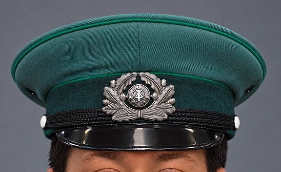 Photograph of East German Volkpolizei (People's Police), Visor Cap, January 1989
