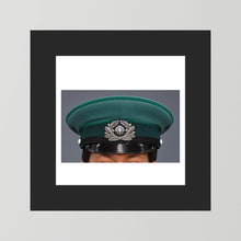 East German Volkpolizei (People's Police), Visor Cap, January 1989 — photograph presentation mockup