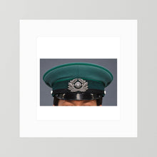 East German Volkpolizei (People's Police), Visor Cap, January 1989 — photograph presentation mockup