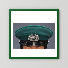 East German Volkpolizei (People's Police), Visor Cap, January 1989 — photograph presentation mockup