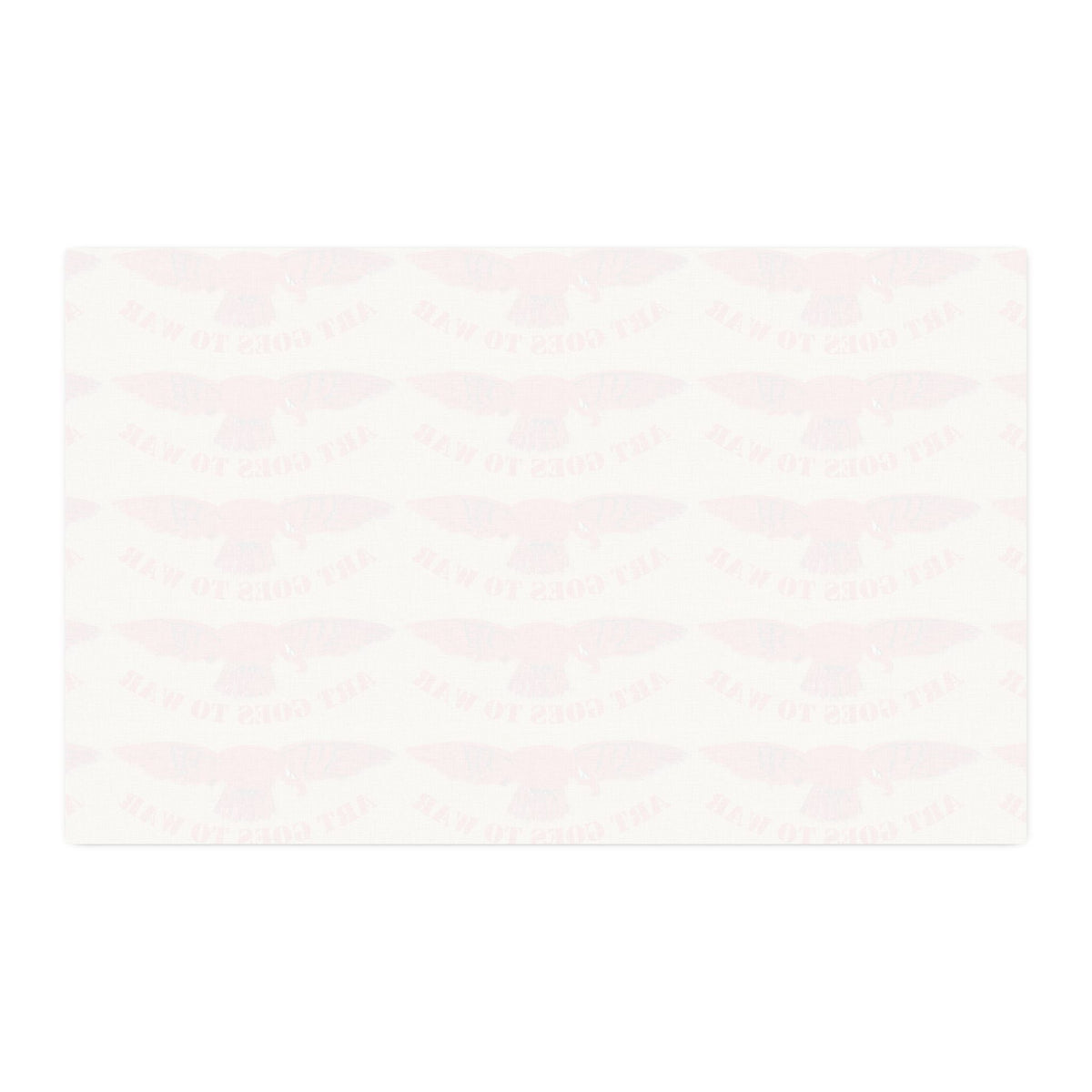Faux Linen Fabric Yard – Red 'Art Goes to War' Eagle Repeat Print - Art goes to War
