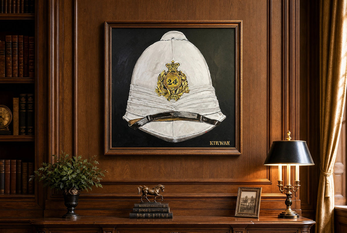 Foreign Service Helmet (Victorian) Sun Helmet of the 24th (2nd Warwickshire) Regiment of Foot - Art goes to War