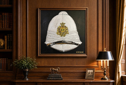 Foreign Service Helmet (Victorian) Sun Helmet of the 24th (2nd Warwickshire) Regiment of Foot - Art goes to War