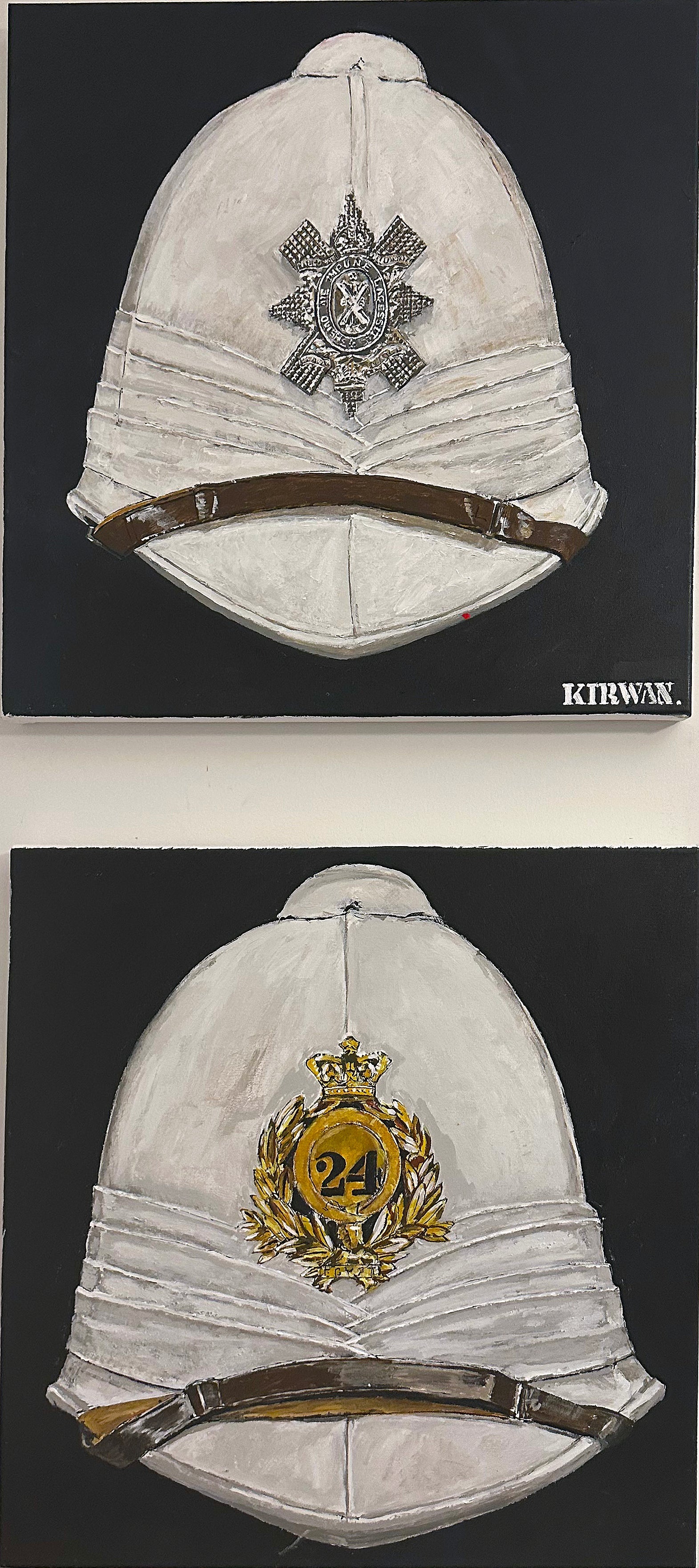Foreign Service Helmet (Victorian) Sun Helmet of the 24th (2nd Warwickshire) Regiment of Foot - Art goes to War