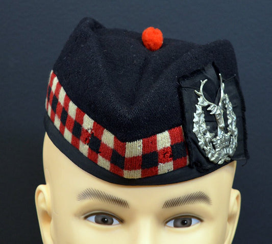 Garrison Cap. Gordon Highlanders Glengarry Side-Cap, WW2. Photograph - Art goes to War