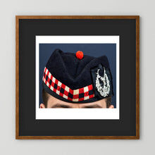 Garrison Cap. Gordon Highlanders Glengarry Side-Cap, WW2 — photograph presentation mockup