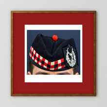 Garrison Cap. Gordon Highlanders Glengarry Side-Cap, WW2 — photograph presentation mockup
