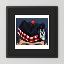 Garrison Cap. Gordon Highlanders Glengarry Side-Cap, WW2 — photograph presentation mockup
