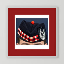 Garrison Cap. Gordon Highlanders Glengarry Side-Cap, WW2 — photograph presentation mockup