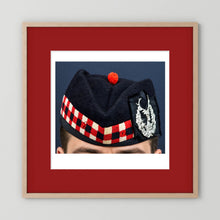 Garrison Cap. Gordon Highlanders Glengarry Side-Cap, WW2 — photograph presentation mockup