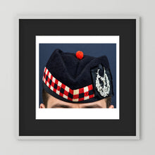 Garrison Cap. Gordon Highlanders Glengarry Side-Cap, WW2 — photograph presentation mockup