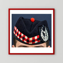Garrison Cap. Gordon Highlanders Glengarry Side-Cap, WW2 — photograph presentation mockup