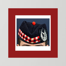 Garrison Cap. Gordon Highlanders Glengarry Side-Cap, WW2 — photograph presentation mockup