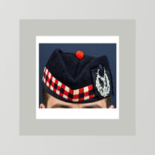 Garrison Cap. Gordon Highlanders Glengarry Side-Cap, WW2 — photograph presentation mockup