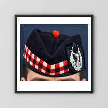 Garrison Cap. Gordon Highlanders Glengarry Side-Cap, WW2 — photograph presentation mockup