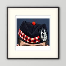Garrison Cap. Gordon Highlanders Glengarry Side-Cap, WW2 — photograph presentation mockup